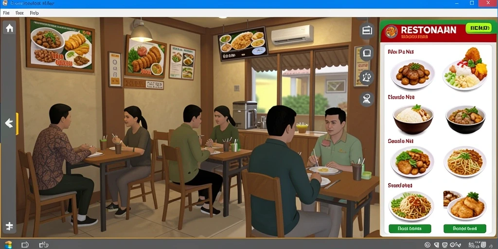 Tampilan karakter utama yang menarik dan penuh warna.