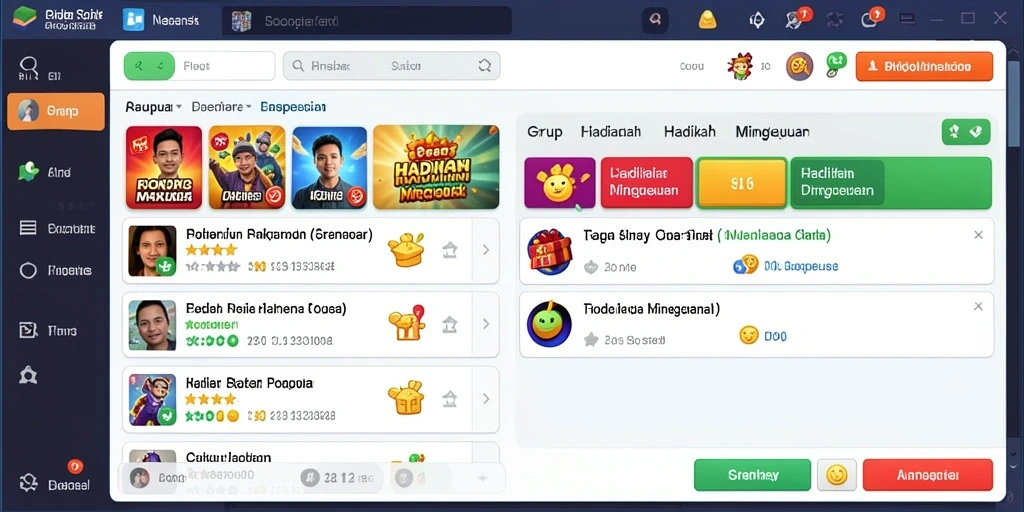 Tampilan awal yang menarik dengan menu interaktif.